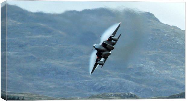 F15C pulling G in Wales 2018 Canvas Print by Philip Catleugh