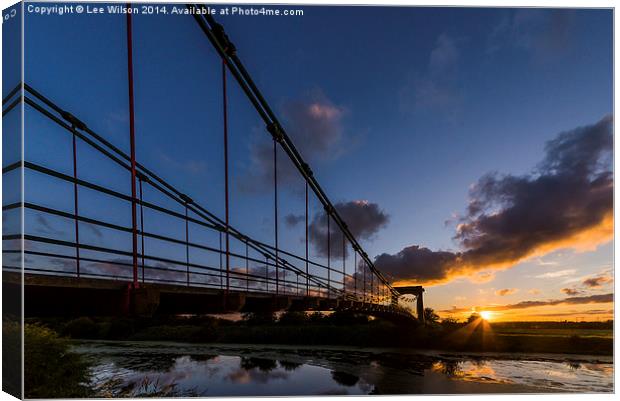  Over the Bridge Canvas Print by Lee Wilson