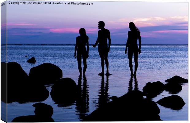  Silhouettes and Reflections Canvas Print by Lee Wilson