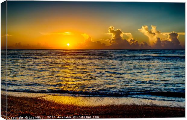 Caribbean Sunrise Canvas Print by Lee Wilson