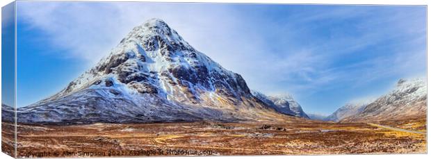 Buachaille Etive Mor...Stob Dearg Canvas Print by Alan Simpson