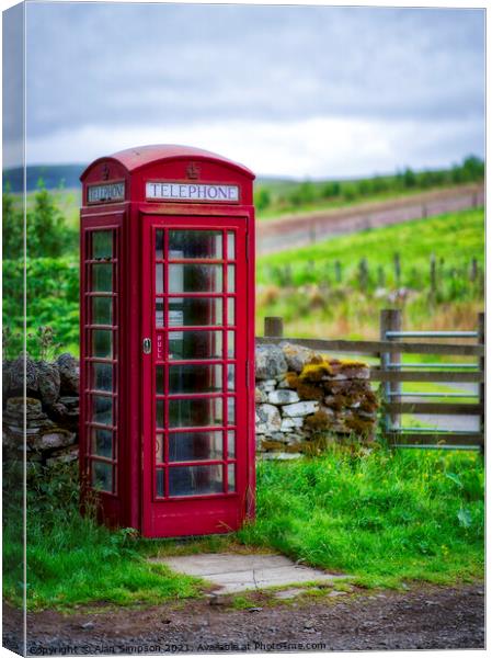 Telephone Booth Canvas Print by Alan Simpson