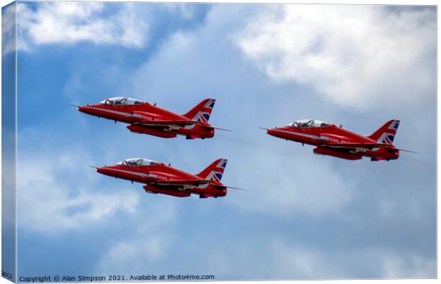 Red Arrows Canvas Print by Alan Simpson