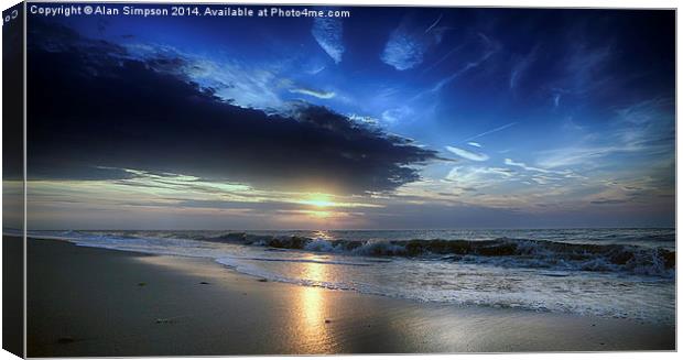 Gore Point Sunset Canvas Print by Alan Simpson