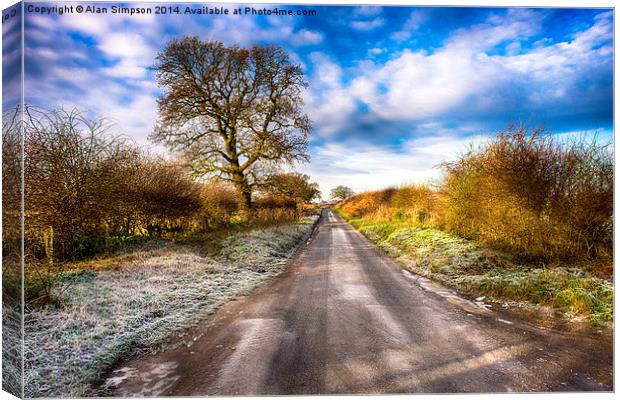 Ringstead Common Road Canvas Print by Alan Simpson