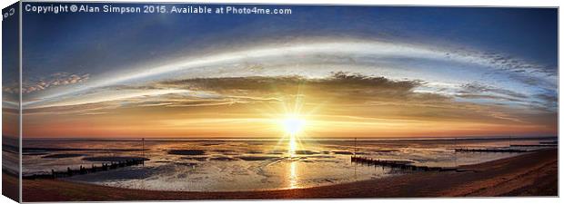  Heacham Beach Sunset Canvas Print by Alan Simpson