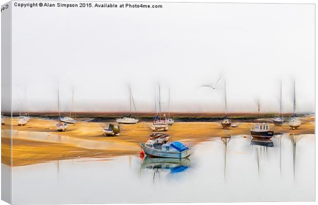 Wells-next-the-Sea Harbour Canvas Print by Alan Simpson