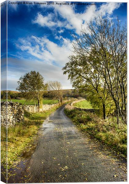  Bainbridge, Yorkshire Canvas Print by Alan Simpson