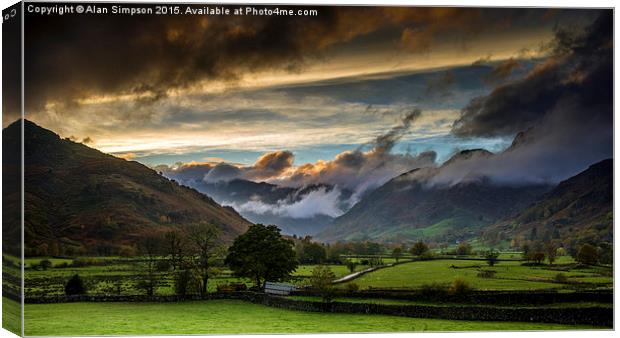  Langdale Valley Canvas Print by Alan Simpson