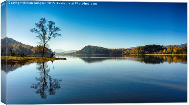  Loch Pityoulish Canvas Print by Alan Simpson