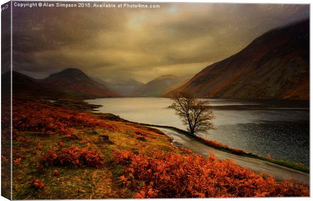  Wast Water and the Screes Canvas Print by Alan Simpson