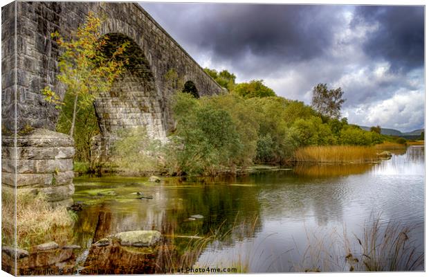 Stroan Viaduct and Loch Canvas Print by Alan Simpson