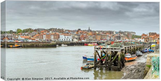 Whitby Harbour Canvas Print by Alan Simpson