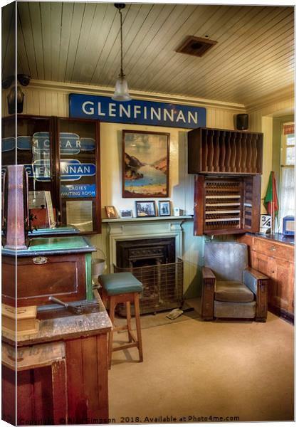 Glenfinnan Railway Station Waiting Room Canvas Print by Alan Simpson