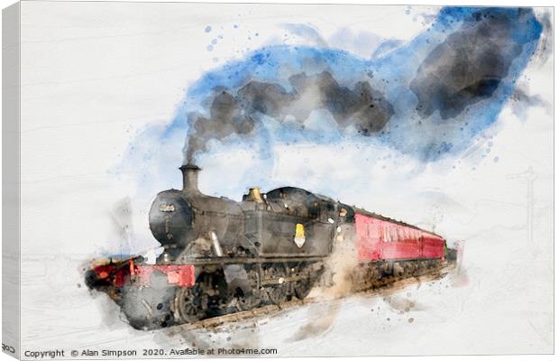 Steam Train Canvas Print by Alan Simpson