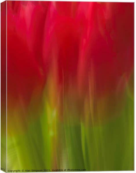 Abstract Tulips Canvas Print by Alan Simpson