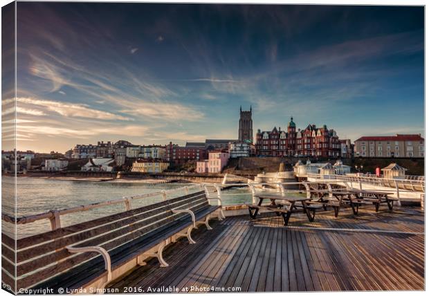 Cromer From the Pier Canvas Print by Lynda Simpson