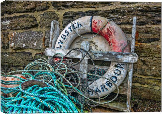 Lybster Harbour Canvas Print by Lynda Simpson