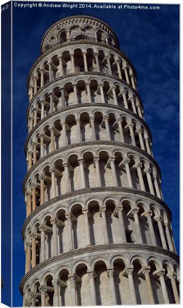  The Leaning Tower of Pisa Canvas Print by Andrew Wright