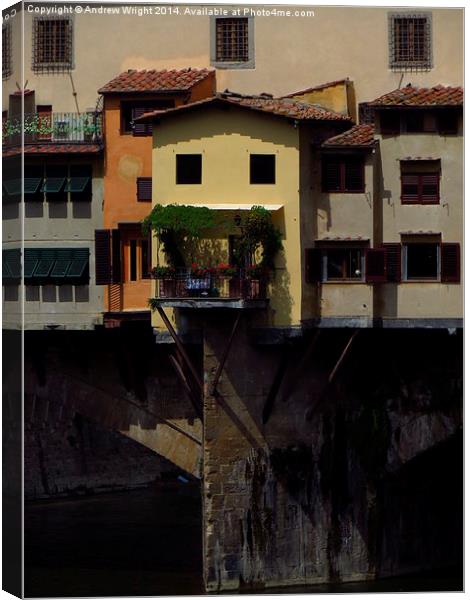  Ponte Vecchio, Florence Canvas Print by Andrew Wright