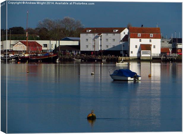  The Tide Mill, Woodbridge Canvas Print by Andrew Wright