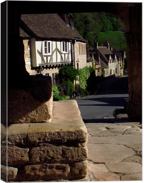  The Street, Castle Combe, Wiltshire Canvas Print by Andrew Wright
