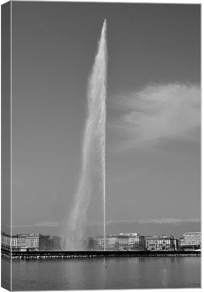 Jet d'Eau  Canvas Print by Simon Hackett