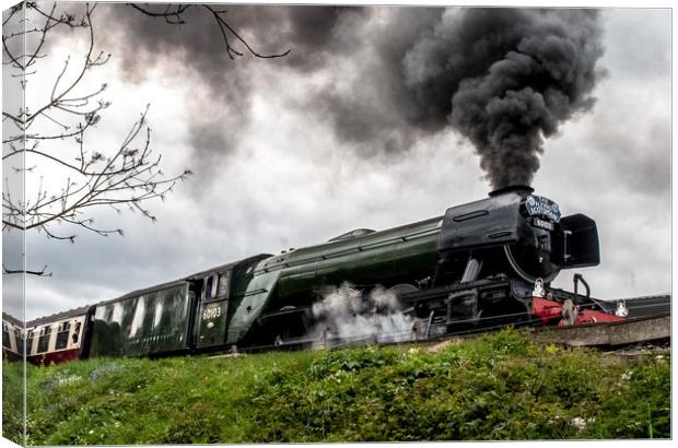 The Flying Scotsman at the Bluebell Railway Canvas Print by Simon Hackett