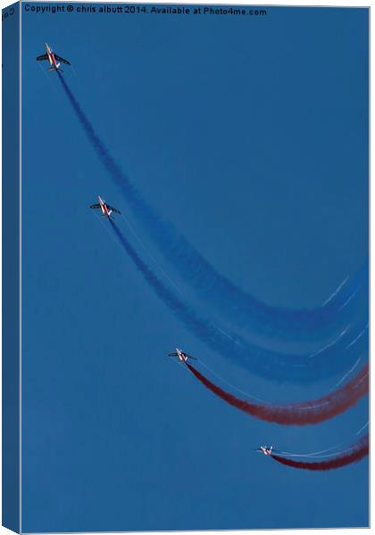  Patrouille de France at Air 14 Payerne 2014 Canvas Print by chris albutt