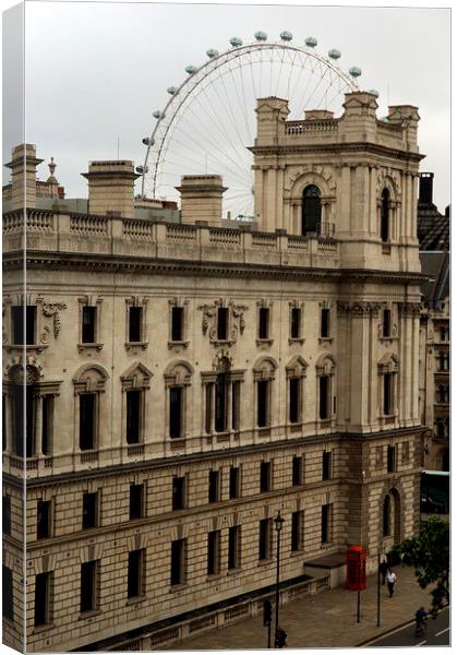  Whitehall Buildings and the London Eye Canvas Print by Jamie Lumley