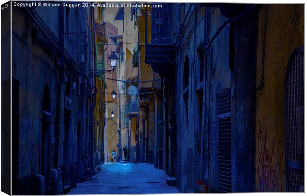 Italian  Old Town Alleyway  Canvas Print by William Duggan