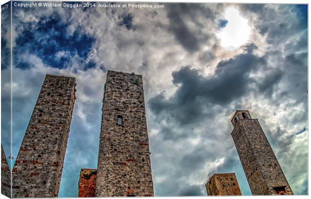  The Towers at San Gimignano. Canvas Print by William Duggan