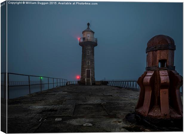  The Lighthouse at Whitby. Canvas Print by William Duggan