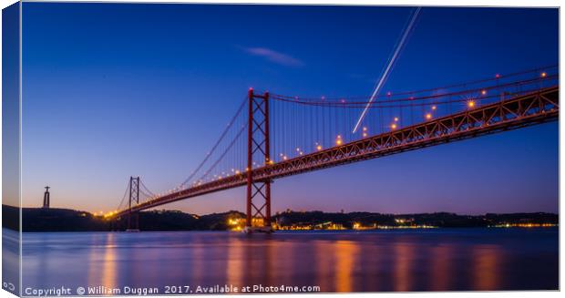 The Lisbon Bridge  Canvas Print by William Duggan