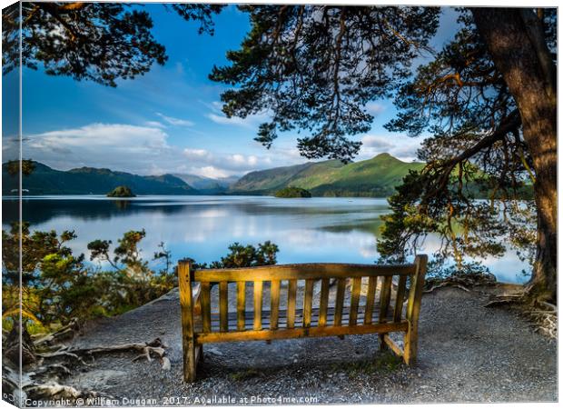 Friers Crag View Derwentwater Canvas Print by William Duggan