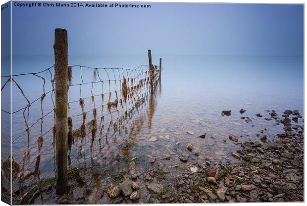 A fog over Rutland Water Canvas Print by Chris Mann