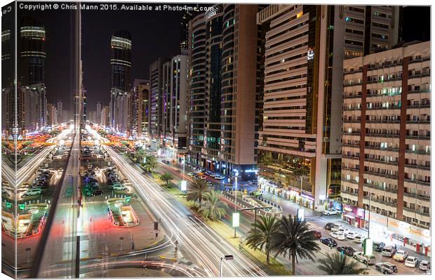  Abu Dhabi night shot Canvas Print by Chris Mann