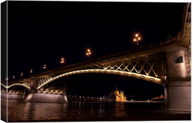 St Katherine's Bridge over the Blue Danube Canvas Print by steven kilmartin