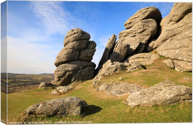Saddle Tor Canvas Print by Andrew Ray