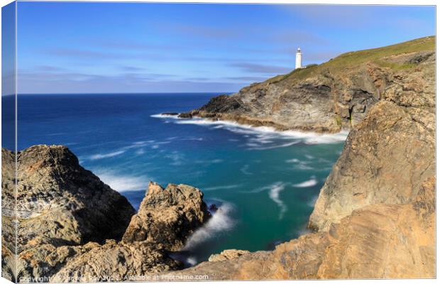 Trevose Lighthouse view Canvas Print by Andrew Ray