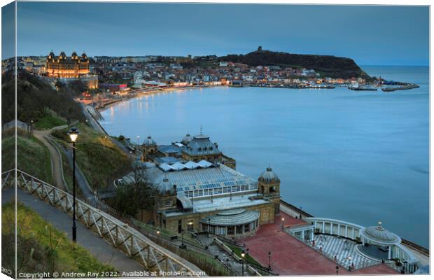 South Bay during twilight (Scarborough) Canvas Print by Andrew Ray