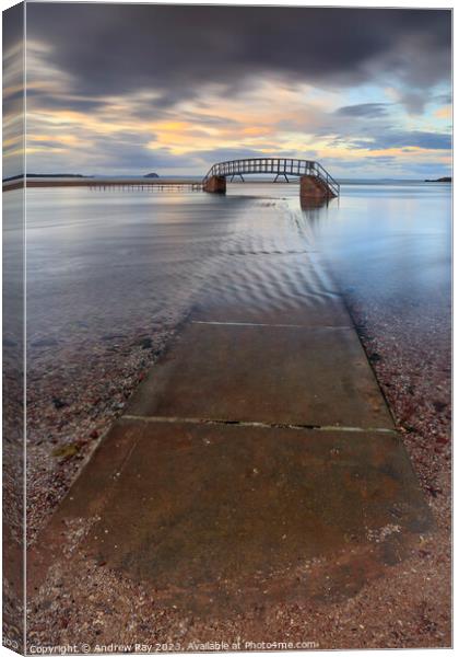Path to Bridge to Nowhere (Belhaven) Canvas Print by Andrew Ray