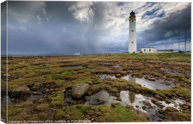 Stormy afternoon at Barns Ness Canvas Print by Andrew Ray