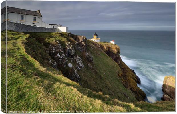 St Abb's Lighthouse Canvas Print by Andrew Ray