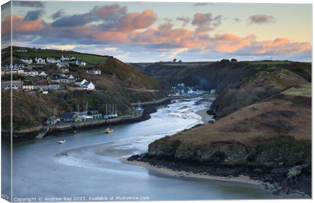 Solva at sunrise Canvas Print by Andrew Ray