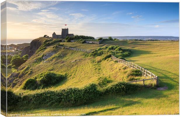 Evening at Uphill Canvas Print by Andrew Ray