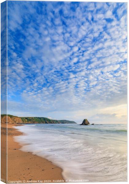 Cloud patterns (Widemouth Bay)  Canvas Print by Andrew Ray