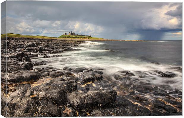 Approaching Storm at Dunstanburgh Canvas Print by Andrew Ray