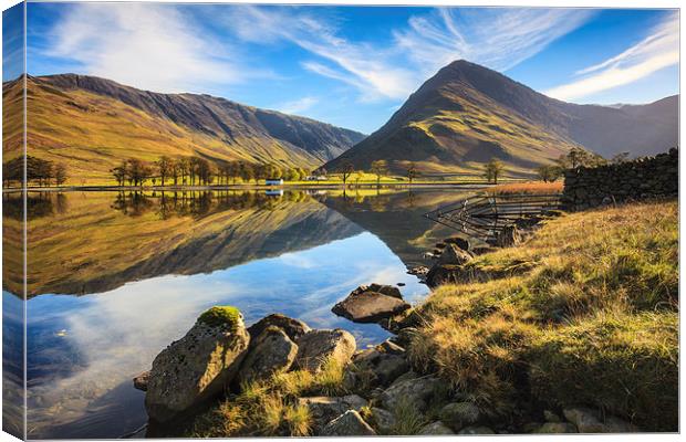 Buttermere West Shore Canvas Print by Andrew Ray