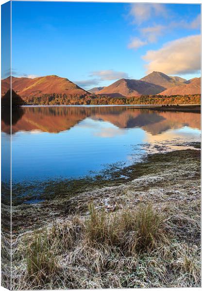 Morning at Derwent Water Canvas Print by Andrew Ray